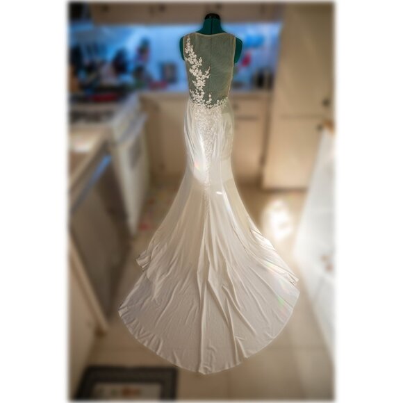 LanTing Bride Dresses & Skirts - LanTing Bride Ivory & Champagne Stretch Wedding Dress – Never Worn – Medium Fit